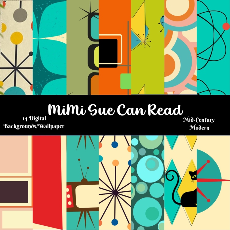 Mid-Century Modern 14 Digital Wallpapers/Backgrounds 300 dpi