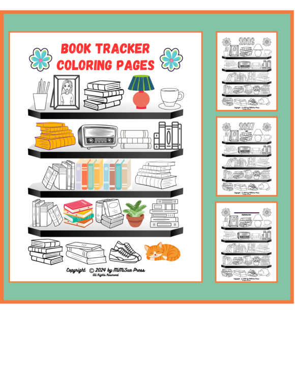 Reading Log/Book Tracker/BOHO Coloring Pages 2026/2027/Add Your Date