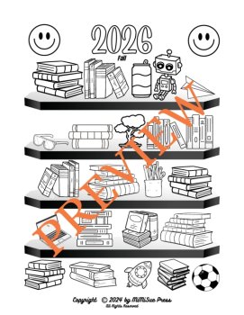 Reading Log/Book Tracker/BOHO Coloring Pages 2026/2027/Add Your Date, image 3