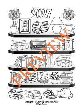 Reading Log/Book Tracker/BOHO Coloring Pages 2026/2027/Add Your Date, image 4