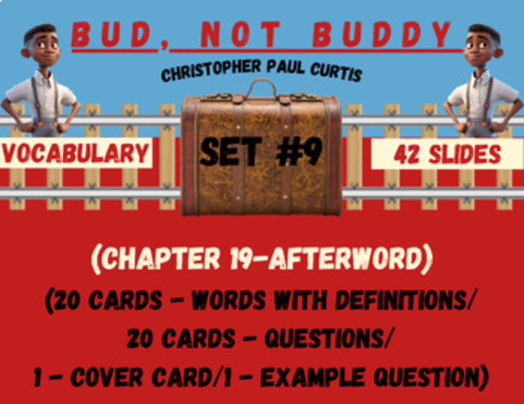 Bud, Not Buddy Vocabulary Boom™ Cards Set #9 (Chapter 19-Afterword) 42 Cards