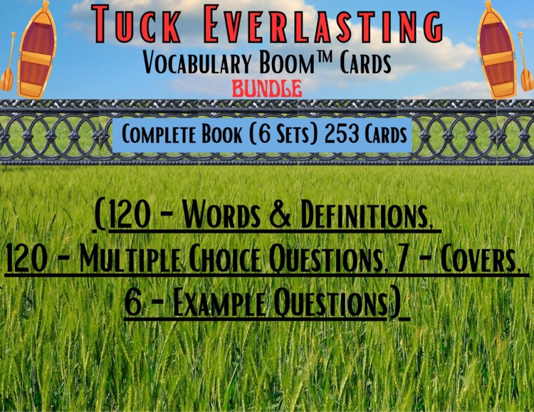 TUCK EVERLASTING Vocabulary Boom™ Cards BUNDLE/6 SETS (253 CARDS)