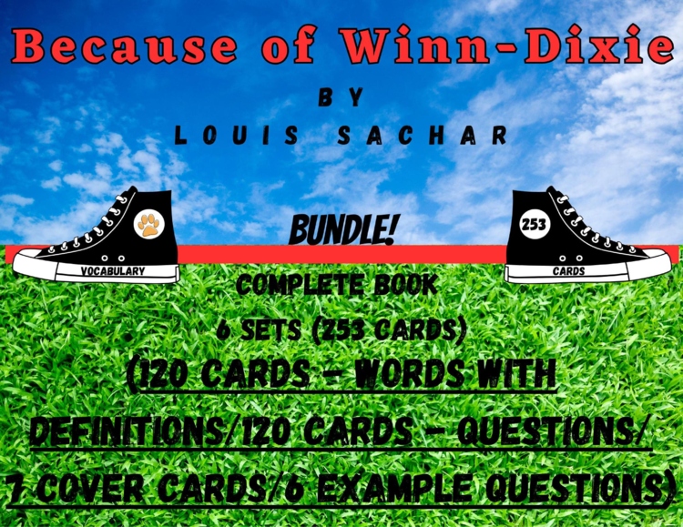 BECAUSE OF WINN DIXIE Vocabulary Boom™ Cards BUNDLE/6 SETS (295 CARDS)