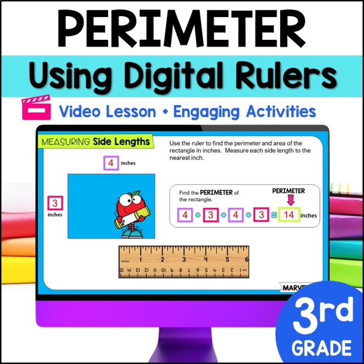 Perimeter - Measuring with a Ruler to Find Sides - Digital Activities and Video
