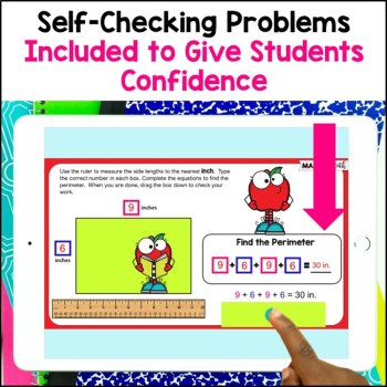 Perimeter - Measuring with a Ruler to Find Sides - Digital Activities and Video, image 3