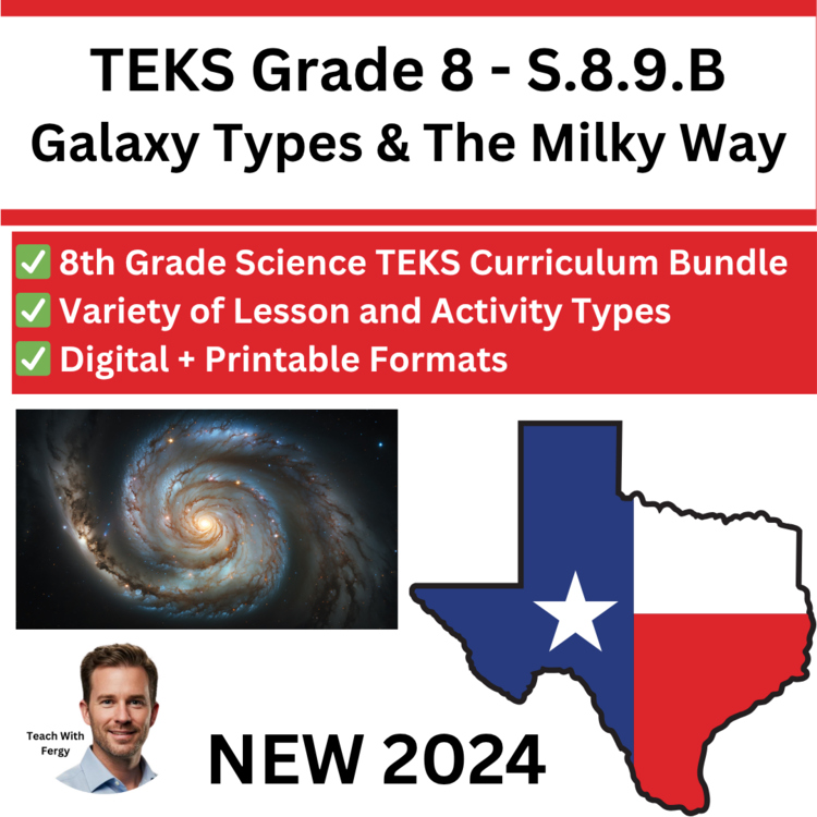 S.8.9.B - Galaxy Types & The Milky Way | TEKS Science 8th Grade | STAAR, Texas