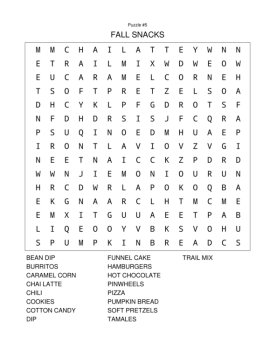 10 Fall/Autumn-Themed Word Search Puzzles, image 2