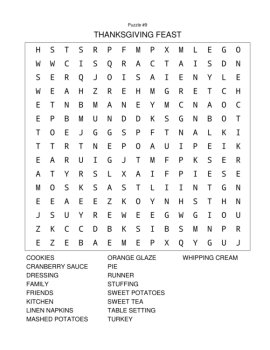 10 Fall/Autumn-Themed Word Search Puzzles, image 3