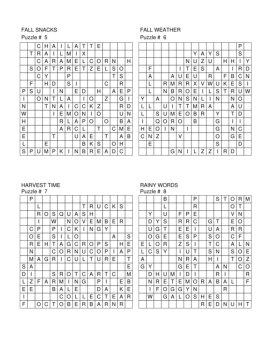 10 Fall/Autumn-Themed Word Search Puzzles, image 4