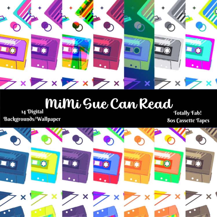 Totally Fab 80s Cassettes 14 Digital Wallpapers/Backgrounds 300 dpi