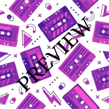 Totally Fab 80s Cassettes 14 Digital Wallpapers/Backgrounds 300 dpi, image 3