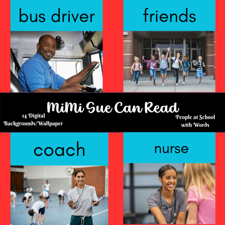 People at School with Words 14 Slides/Digital Wallpapers/Backgrounds