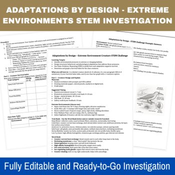 Adaptations by Design - Extreme Environments | STEM Investigation 6th, 7th, 8th, image 4
