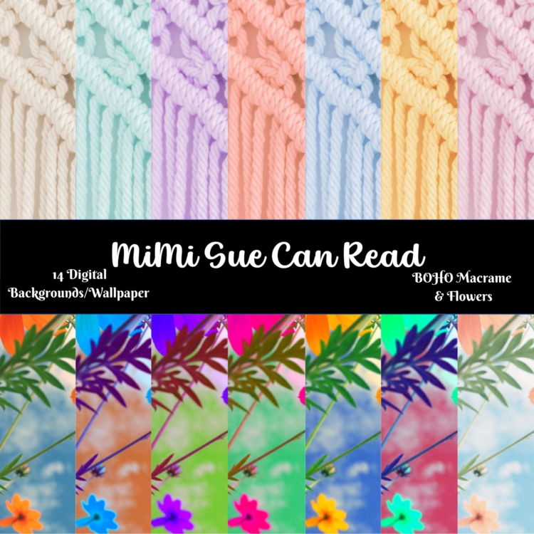 BOHO Macrame & Flowers 14 Digital Wallpapers/Backgrounds 300 dpi