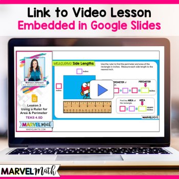 4th Grade - Finding Area and Perimeter with Rulers - Google Classroom TEKS 4.5D, image 2