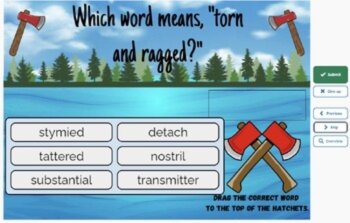 Hatchet Vocabulary Boom™ Cards Set #7 (Chapters 16-Epilogue) 42 Cards, image 3