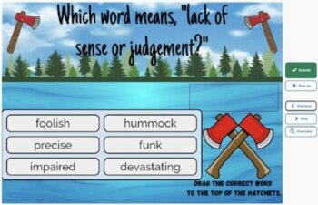 Hatchet Vocabulary Boom™ Cards Set #6 (Chapters 13-15) 42 Cards, image 3