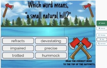 Hatchet Vocabulary Boom™ Cards Set #6 (Chapters 13-15) 42 Cards, image 4