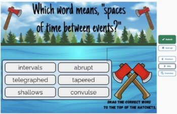 Hatchet Vocabulary Boom™ Cards Set #5 (Chapters 10-12) 42 Cards, image 3