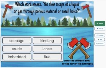 Hatchet Vocabulary Boom™ Cards Set #4 (Chapters 7-9) 42 Cards, image 4