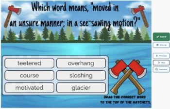 Hatchet Vocabulary Boom™ Cards Set #3 (Chapters 5-6) 42 Cards, image 3