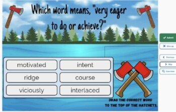 Hatchet Vocabulary Boom™ Cards Set #3 (Chapters 5-6) 42 Cards, image 4