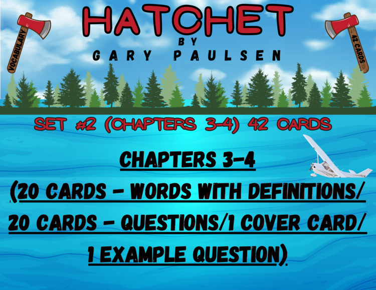 Hatchet Vocabulary Boom™ Set #2 (Chapters 3-4) 42 Cards
