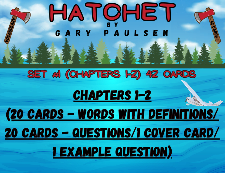 Hatchet Vocabulary Boom™ Set #1 (Chapters 1-2) 42 Cards