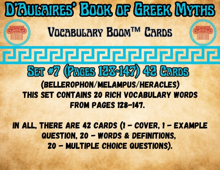 D'Aulaires' Book of Greek Myths Vocabulary Boom™ Cards Set #7 (Pages 128-147)