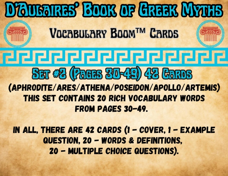 D'Aulaires' Book of Greek Myths Vocabulary Boom™ Cards Set #2 (Pages 30-49)