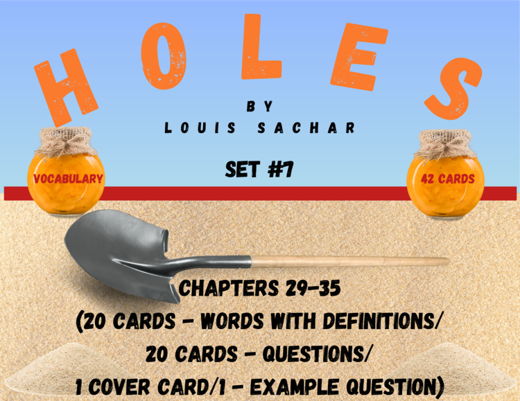 Holes Vocabulary Boom™ Cards Set #7 (Chapters 29-35) 42 Cards