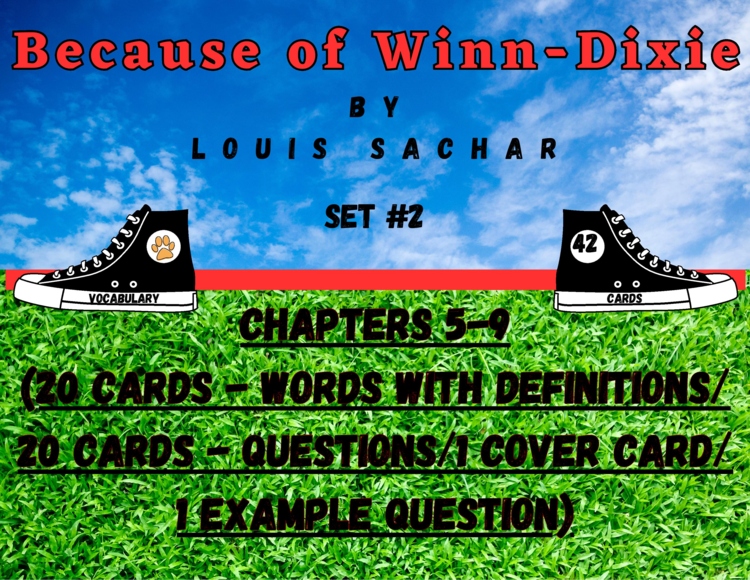 Because of Winn Dixie Vocabulary Boom™ Cards Set #2 (Chapters 5-9) 42 Cards