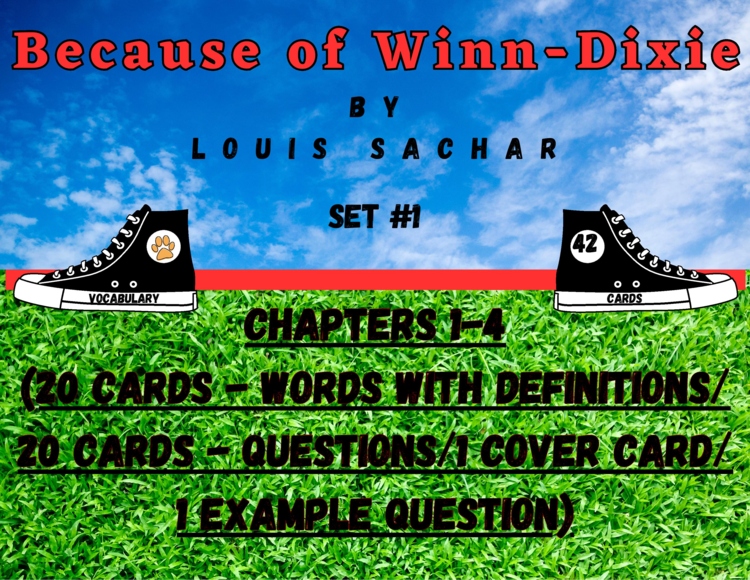 Because of Winn Dixie Vocabulary Boom™ Cards Set #1 (Chapters 1-4) 42 Cards