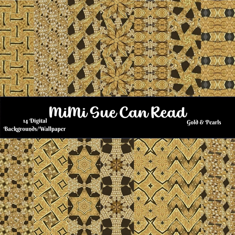 Gold & Pearls! 14 Digital Backgrounds/Wallpapers 300 dpi Glitzy!