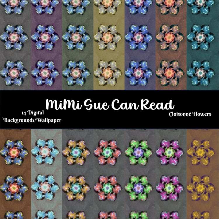 Cloisonné Flowers 14 Digital Backgrounds/Wallpapers 300 dpi