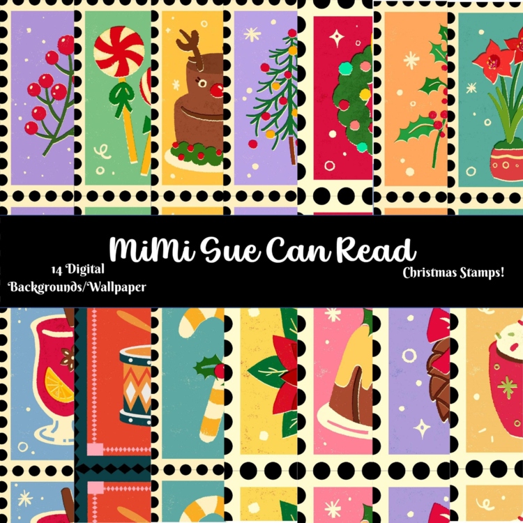 Merry Christmas Stamps ClipArt! 14 Festive Digital Images for Lessons & Projects