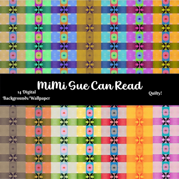 Quilty! 14 Digital Backgrounds/Wallpapers 300 dpi Multi-Color