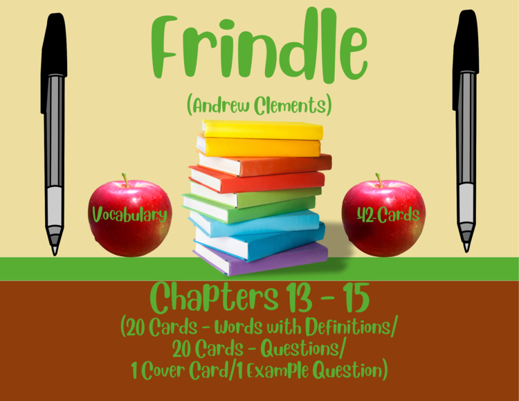 Frindle Vocabulary Boom™ Cards Set #4 (Chapters 13-15) 42 Cards