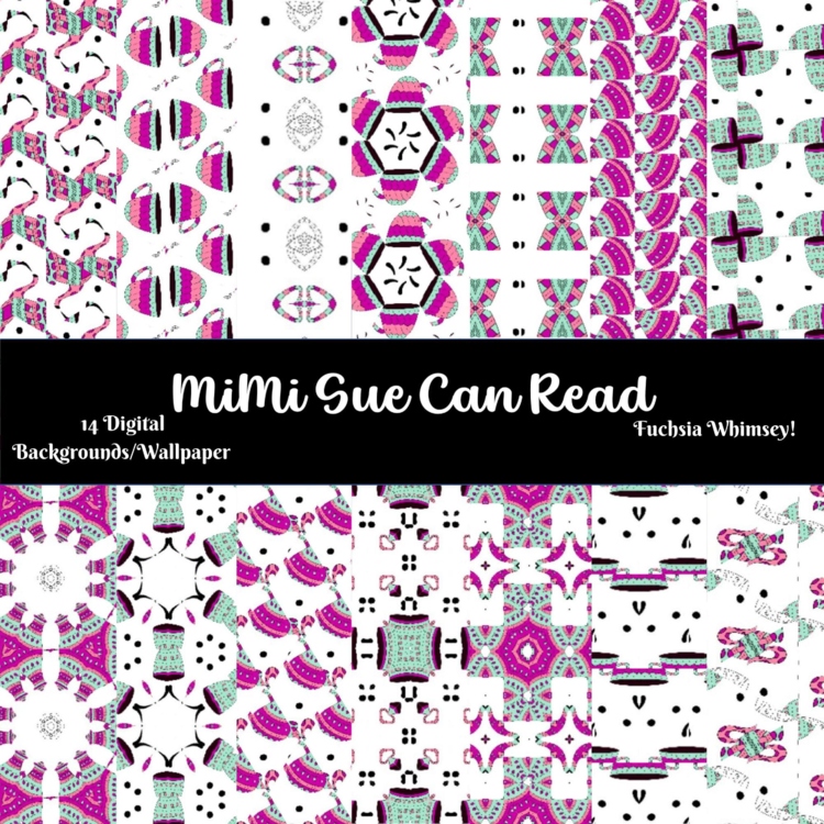 Fuchsia Whimsy! 14 Digital Backgrounds/Wallpapers 300 dpi Multi-Color