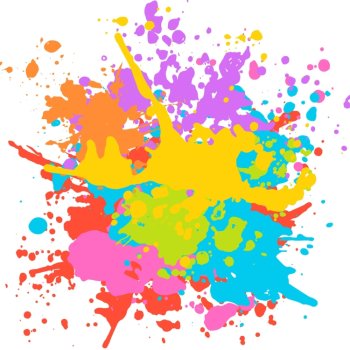 Splatter Paint (White Background) 14 Digital Backgrounds/Wallpapers 300 dpi, image 3