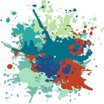 Splatter Paint (White Background) 14 Digital Backgrounds/Wallpapers 300 dpi, image 4
