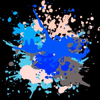 Splatter Paint (Black Background) 14 Digital Backgrounds/Wallpapers 300 dpi, image 2