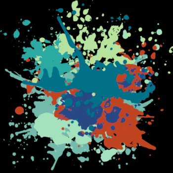 Splatter Paint (Black Background) 14 Digital Backgrounds/Wallpapers 300 dpi, image 3