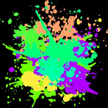 Splatter Paint (Black Background) 14 Digital Backgrounds/Wallpapers 300 dpi, image 4