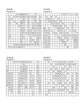 10 Compound Word-Themed Word Search Puzzles including Answers (Categorized), image 4