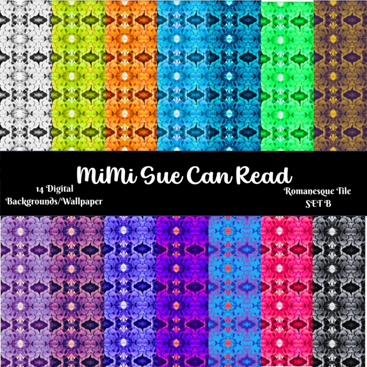Romanesque Tile SET B! Digital Backgrounds/Wallpapers Multi-Color 300 dpi