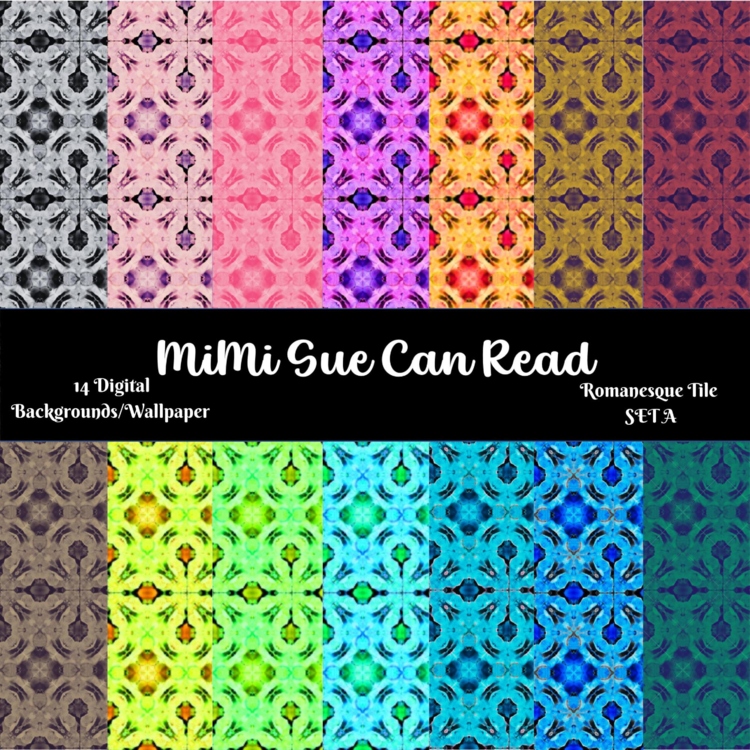 Romanesque Tile! SET A 14 Digital Backgrounds/Wallpapers Multi-Color 300 dpi