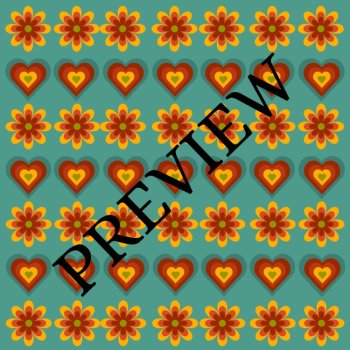 70s BOHO Hearts, Flowers, & Stripes! 14 Digital Backgrounds/Wallpapers, image 4