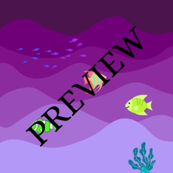 Tropical Fish & Waves (Multi-Color) 14 Digital Backgrounds/Wallpapers, image 2