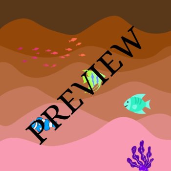 Tropical Fish & Waves (Multi-Color) 14 Digital Backgrounds/Wallpapers, image 3